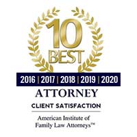 10 Best | 2016 | 2017 | 2018 | 2019| 2020 | Attorney Client Satisfaction | American Institute of Family Law Attorneys
